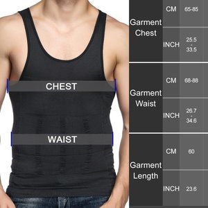 Men's Black Compression Tank Top - Slim Fit